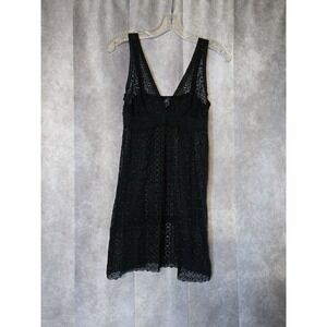 Else Black Lace Babydoll Chemise Top Size Large Whimsy Goth Grunge